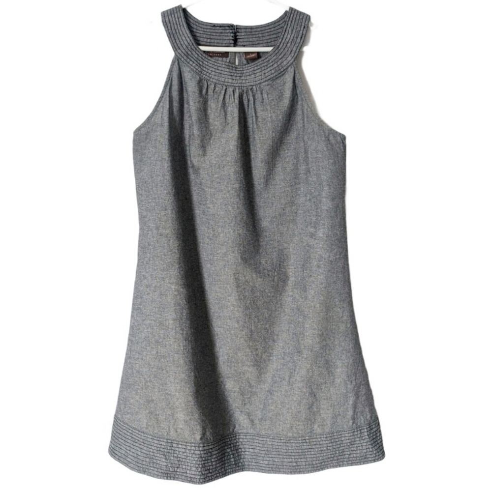 Speed Control Chambray Sleeveless Shift Dress